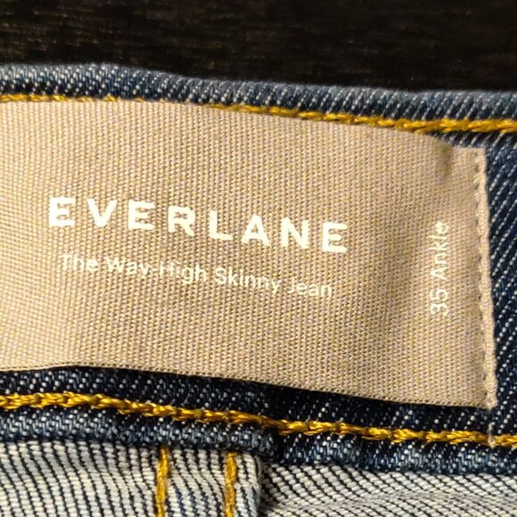Everlane The Way High Skinny Ankle Authentic Blue Curvy Jeans SIZE 35 - Picture 4 of 6